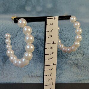 ✨NWT! Pearl Hoop Earrings by Ophelia Roe